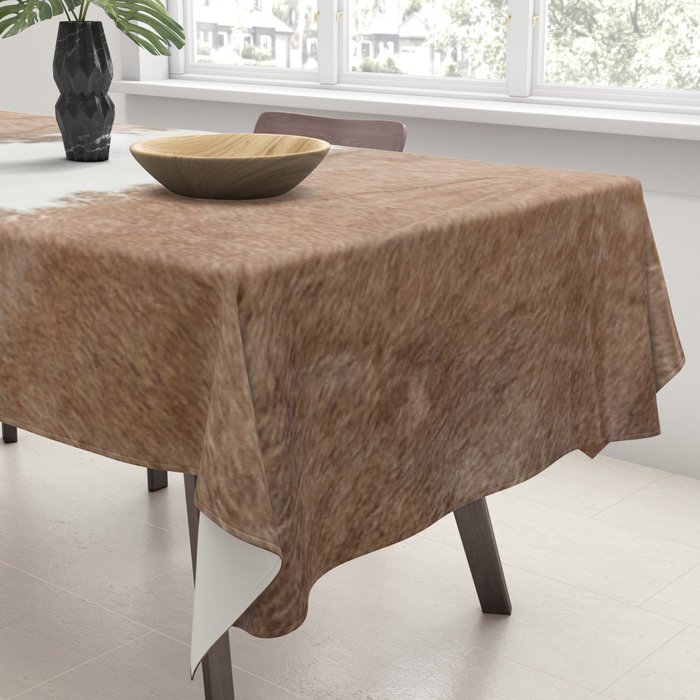 Rustic Farm Cowhide Print Tablecloth Gallery Image 3