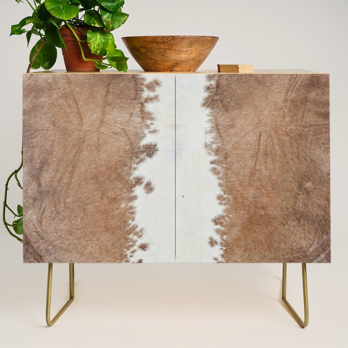 Rustic Farm Cowhide Print Credenza Gallery Image 1