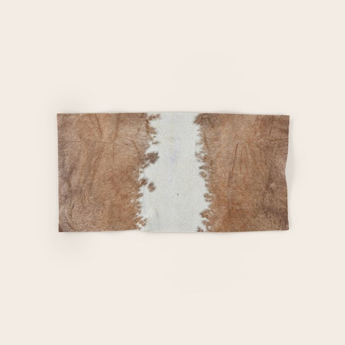 Rustic Farm Cowhide Print Bath Towel Gallery Image 1