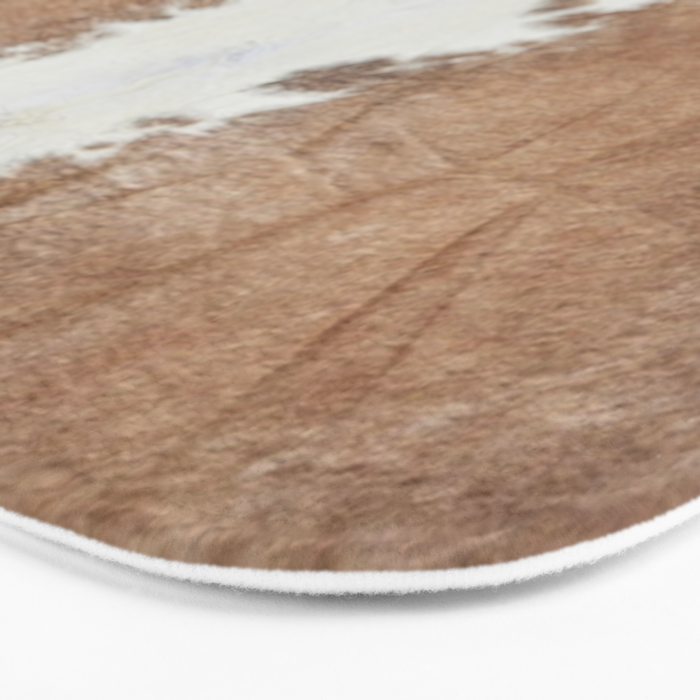 Rustic Farm Cowhide Print Bath Mat Gallery Image 3