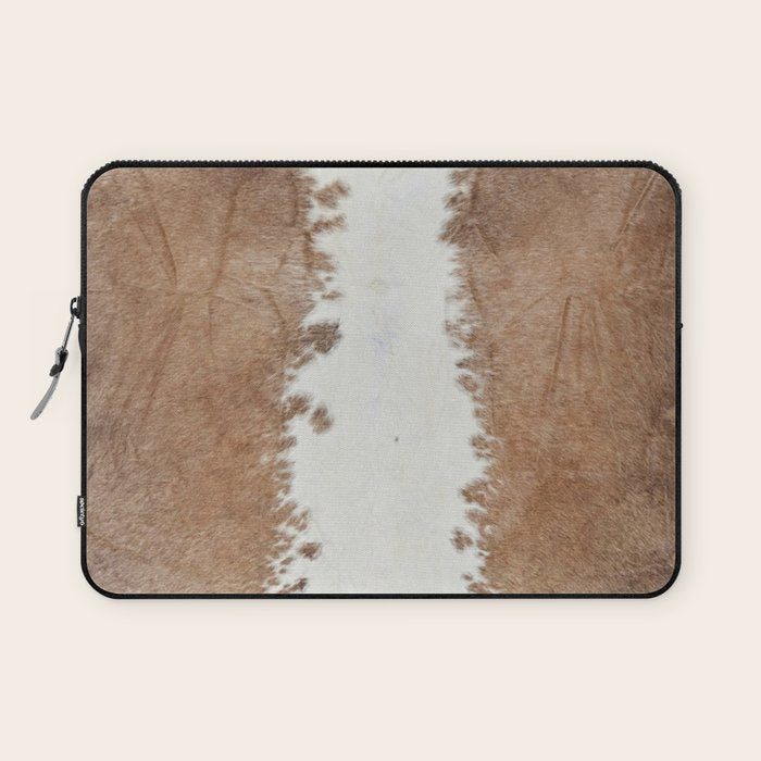 Rustic Farm Cowhide Print Laptop Sleeve Gallery Image 1
