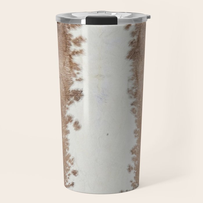 Rustic Farm Cowhide Print Travel Mug Gallery Image 1