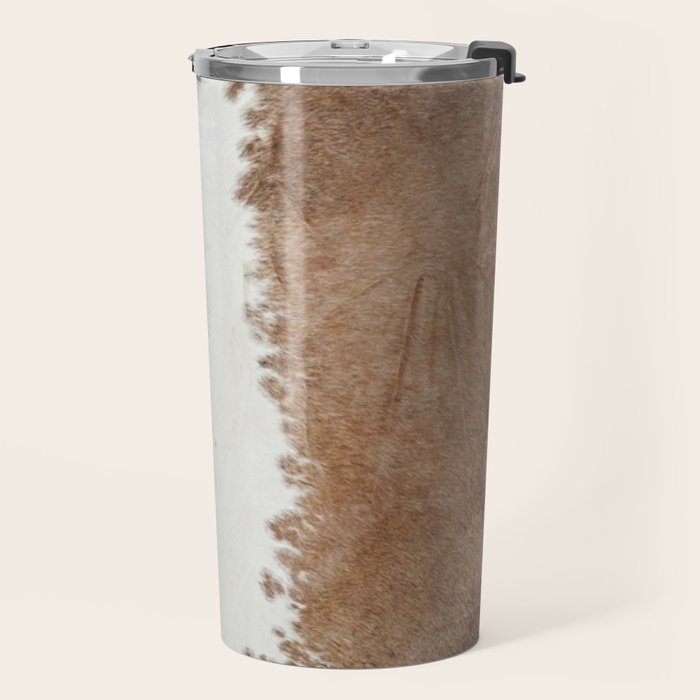 Rustic Farm Cowhide Print Travel Mug Gallery Image 2