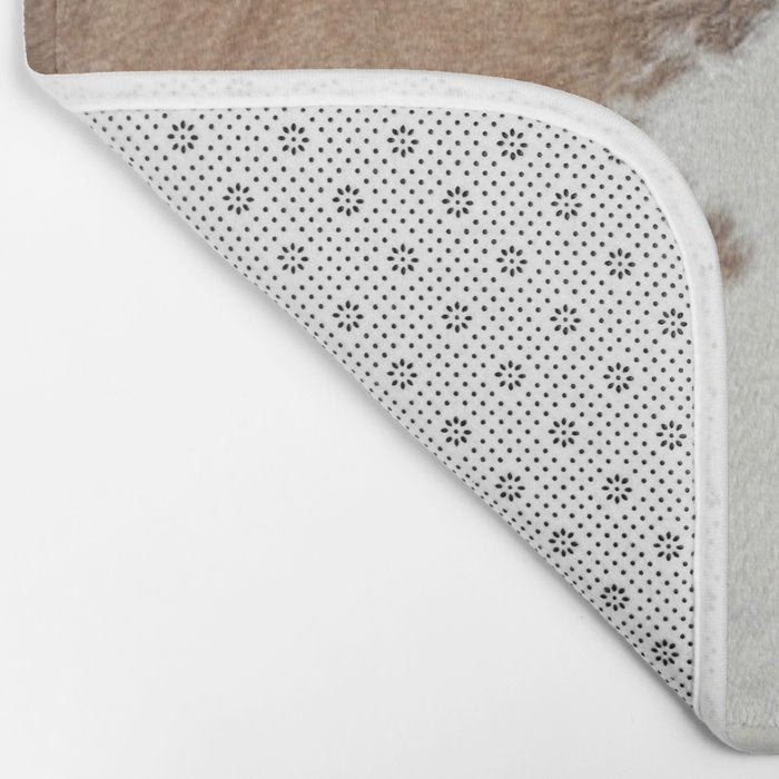 Rustic Farm Cowhide Print Bath Mat Gallery Image 2