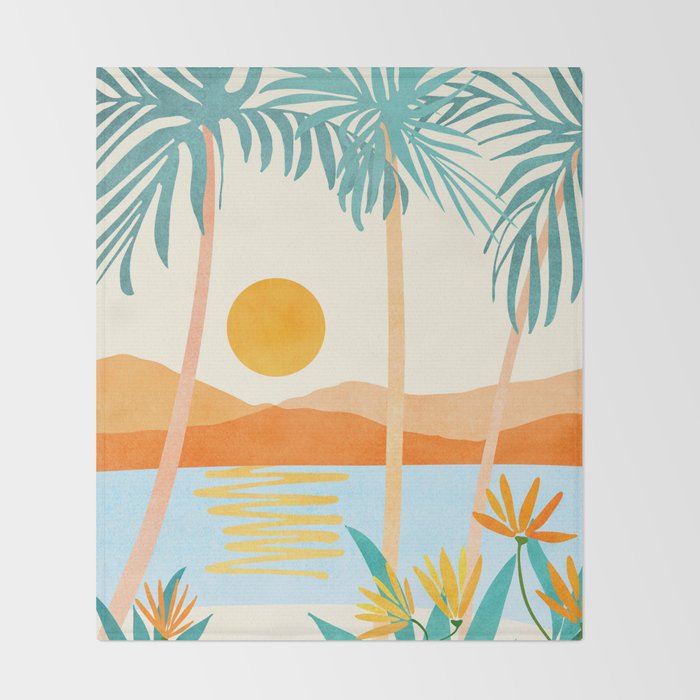 Bali Sunset Throw Blanket Gallery Image 2