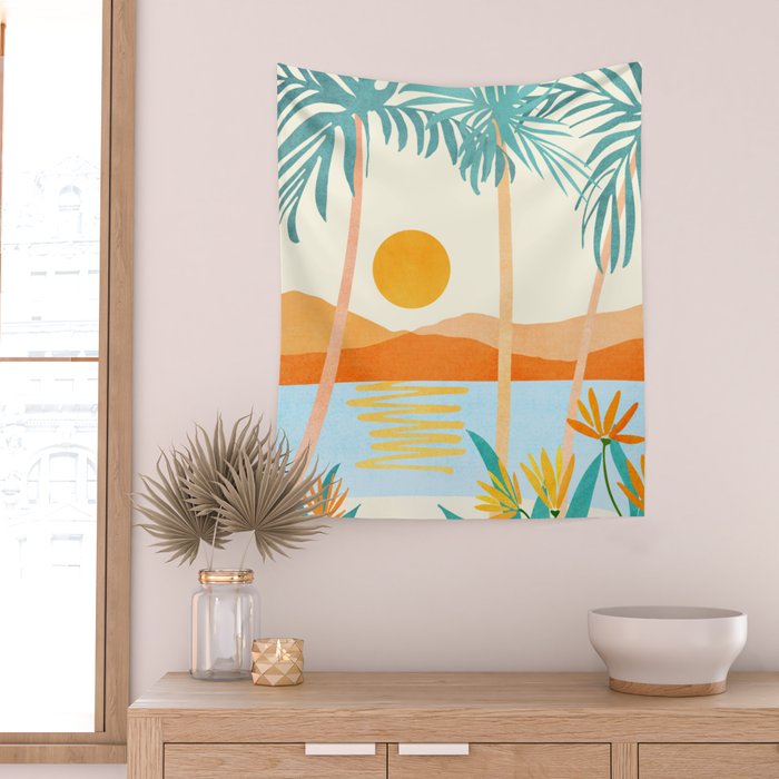 Bali Sunset Wall Tapestry Gallery Image 2
