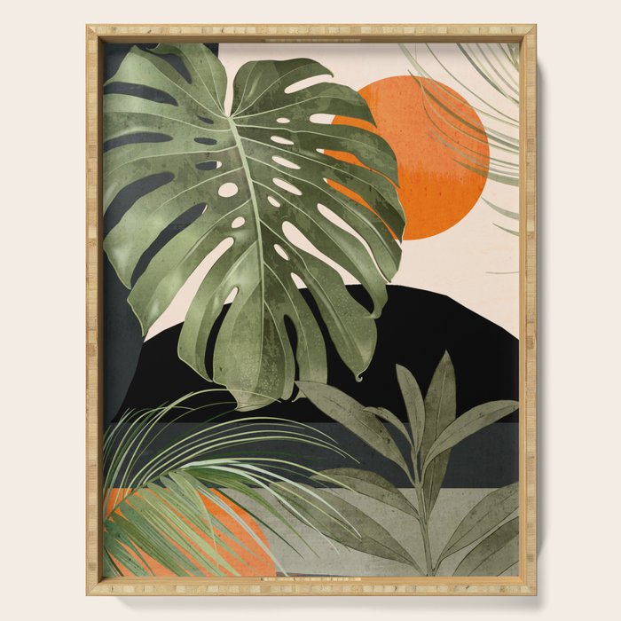 Jungle Abstract 11 Serving Tray Gallery Image 1
