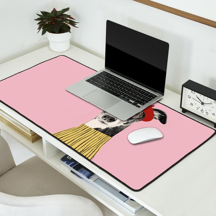 French style greyhound dog portrait Desk Mat Gallery Image 2