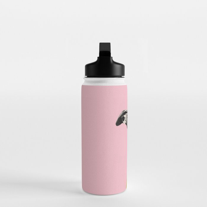 French style greyhound dog portrait Water Bottle Gallery Image 3