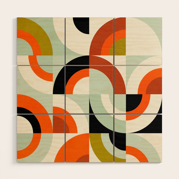 think big 6 mid century modern Wood Wall Art Gallery Image 1