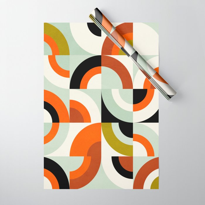 think big 6 mid century modern Wrapping Paper Gallery Image 1