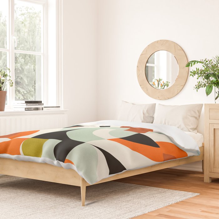 think big 6 mid century modern Duvet Cover Gallery Image 2