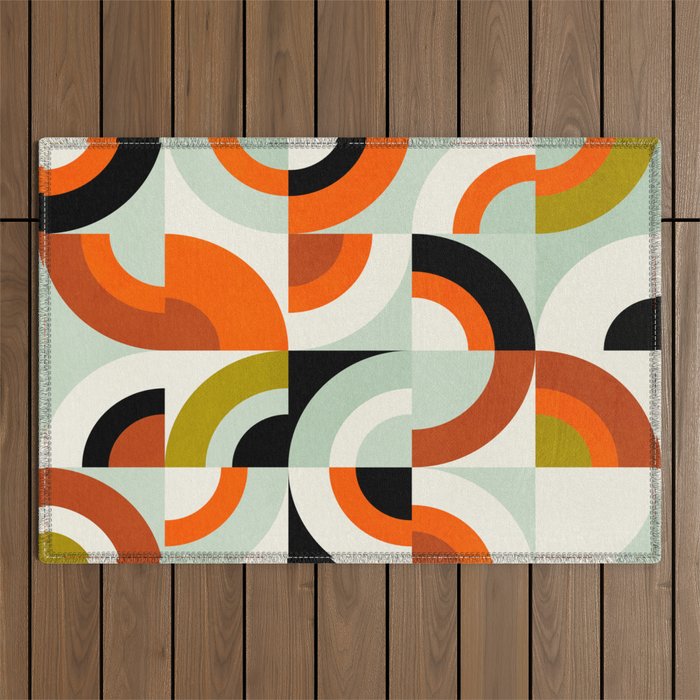 think big 6 mid century modern Outdoor Rug Gallery Image 1