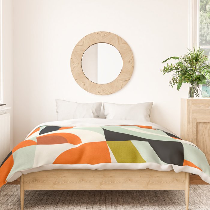 think big 6 mid century modern Duvet Cover Gallery Image 3