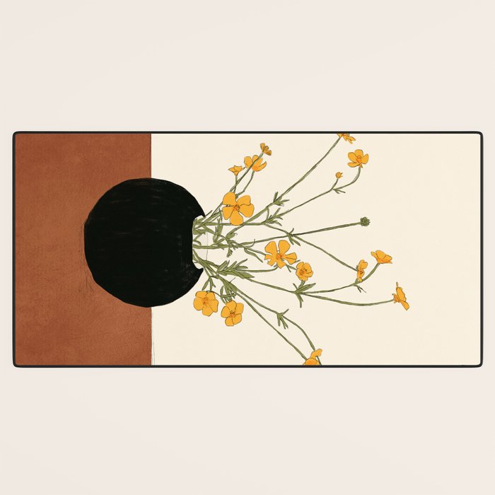 Blooming Wildflowers Yellow 2 Desk Mat Gallery Image 3