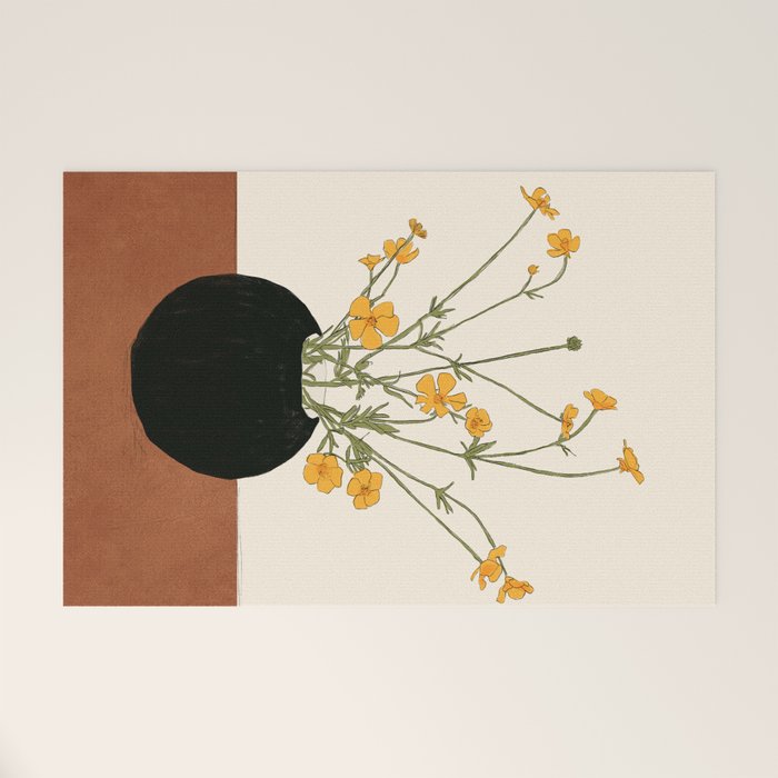 Blooming Wildflowers Yellow 2 Welcome Mat Gallery Image 1