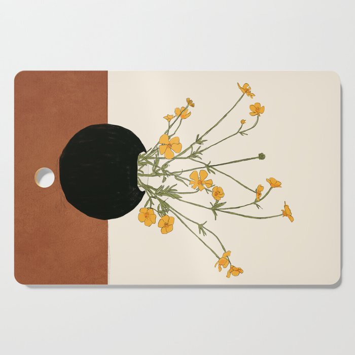 Blooming Wildflowers Yellow 2 Cutting Board Gallery Image 1