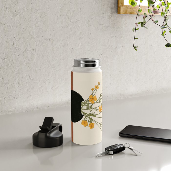 Blooming Wildflowers Yellow 2 Water Bottle Gallery Image 4