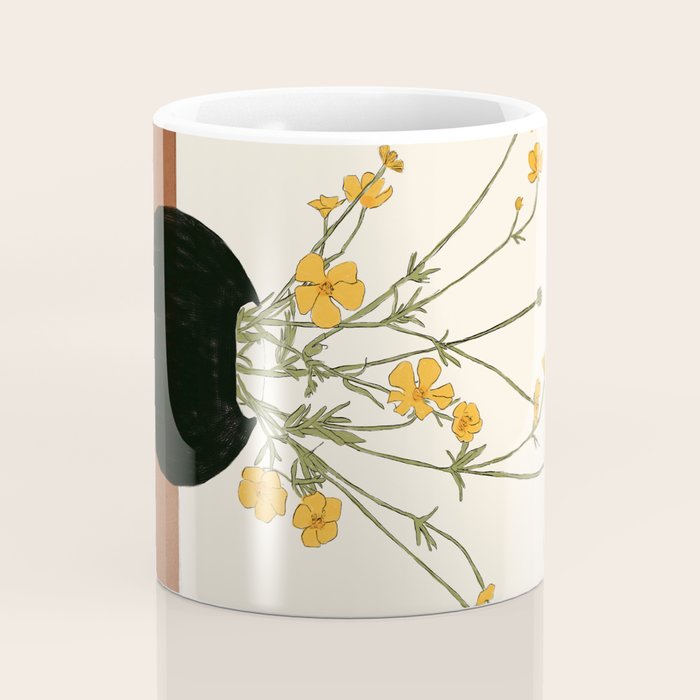 Blooming Wildflowers Yellow 2 Coffee Mug Gallery Image 4