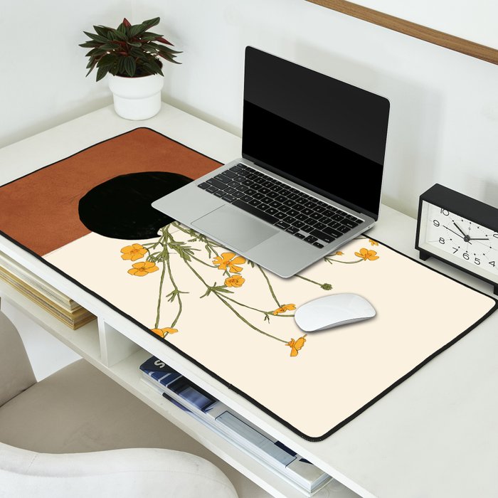 Blooming Wildflowers Yellow 2 Desk Mat Gallery Image 2