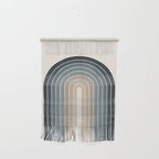 Gradient Arch XXVIII Earthy Blue Mid Century Modern Rainbow Wall Hanging Gallery Image 1