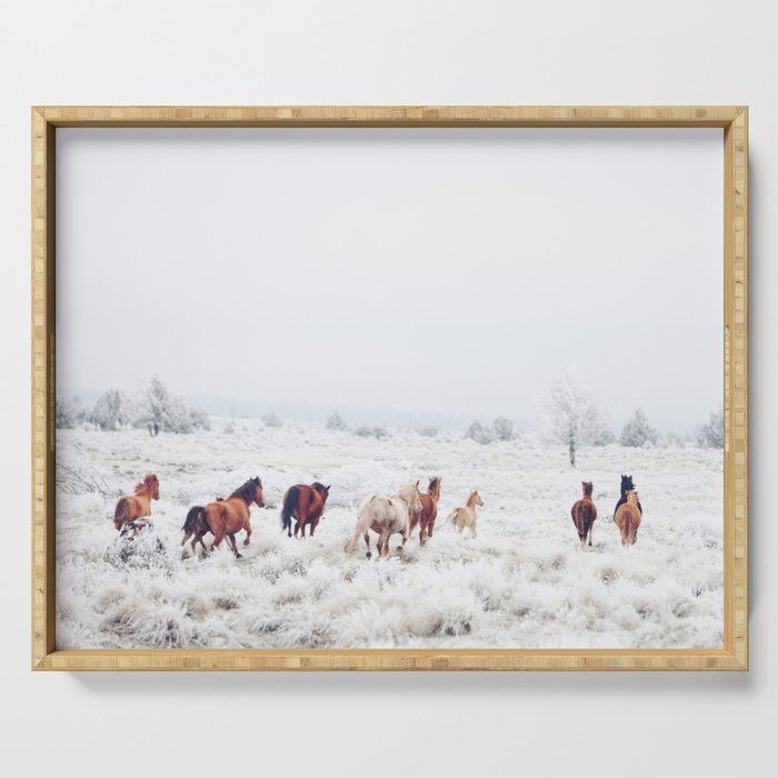 Winter Horses Serving Tray Gallery Image 1