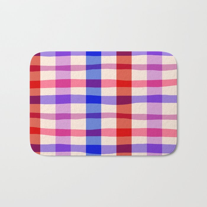 Summer Gingham Picnic  Bath Mat Gallery Image 1