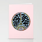 Sagittarius Peace Sign Stationery Card Gallery Image 2