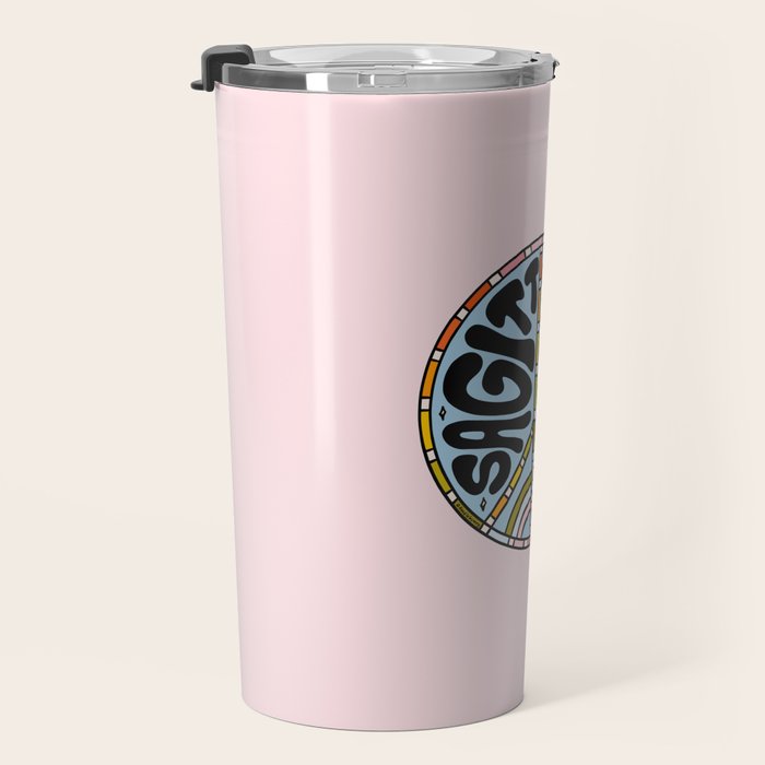 Sagittarius Peace Sign Travel Mug Gallery Image 3