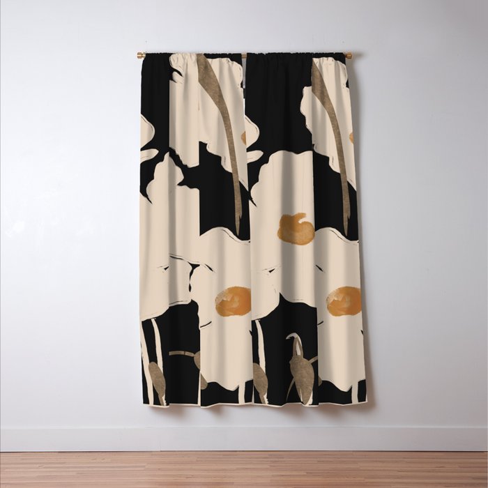 Abstract Flowers 2 Window Curtain Gallery Image 3