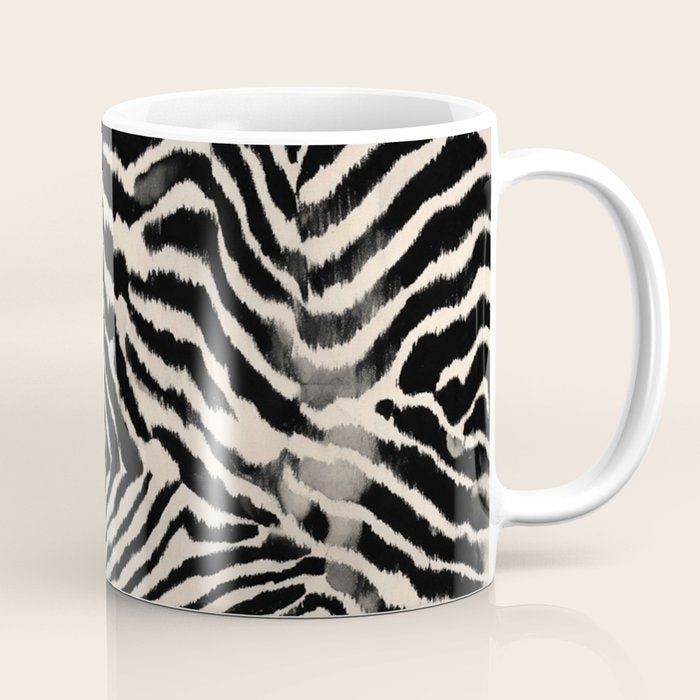 Modern Zebra Print Bold Monochrome Animal Pattern Abstract Jungle Coffee Mug Gallery Image 1