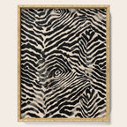 Modern Zebra Print Bold Monochrome Animal Pattern Abstract Jungle Serving Tray Gallery Image 1