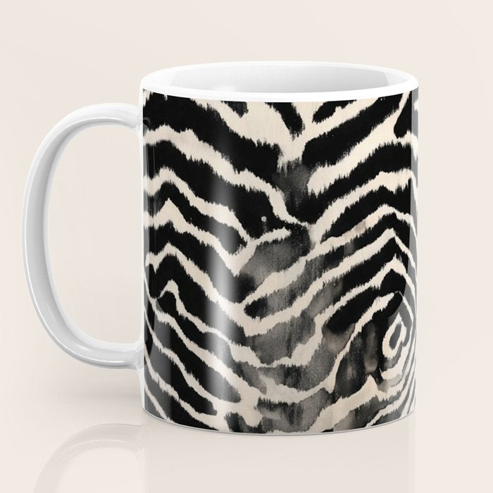 Modern Zebra Print Bold Monochrome Animal Pattern Abstract Jungle Coffee Mug Gallery Image 3