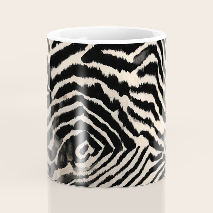 Modern Zebra Print Bold Monochrome Animal Pattern Abstract Jungle Coffee Mug Gallery Image 4
