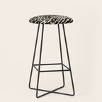 Modern Zebra Print Bold Monochrome Animal Pattern Abstract Jungle Stool Gallery Image 1