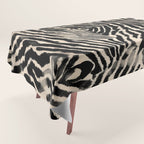 Modern Zebra Print Bold Monochrome Animal Pattern Abstract Jungle Tablecloth Gallery Image 1