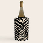 Modern Zebra Print Bold Monochrome Animal Pattern Abstract Jungle Wine Chiller Gallery Image 2
