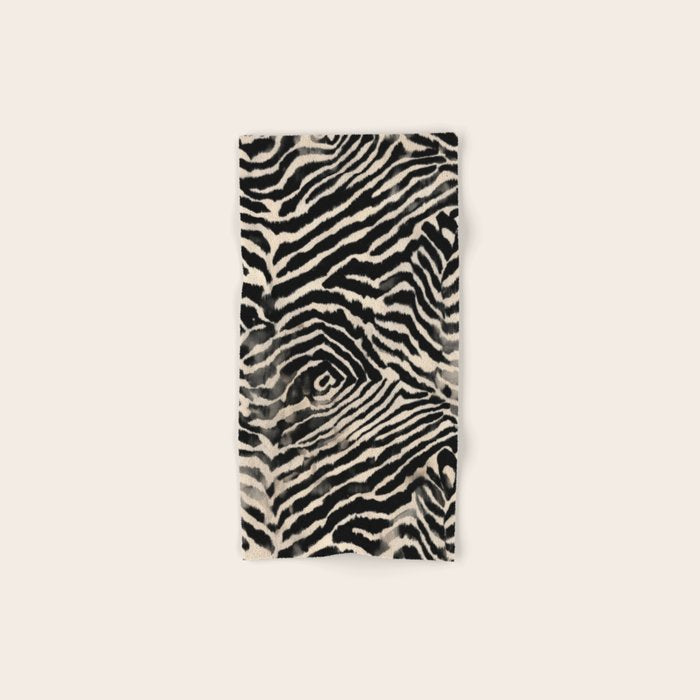 Modern Zebra Print Bold Monochrome Animal Pattern Abstract Jungle Bath Towel Gallery Image 1