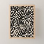 Modern Zebra Print Bold Monochrome Animal Pattern Abstract Jungle Mini Art Print Gallery Image 1