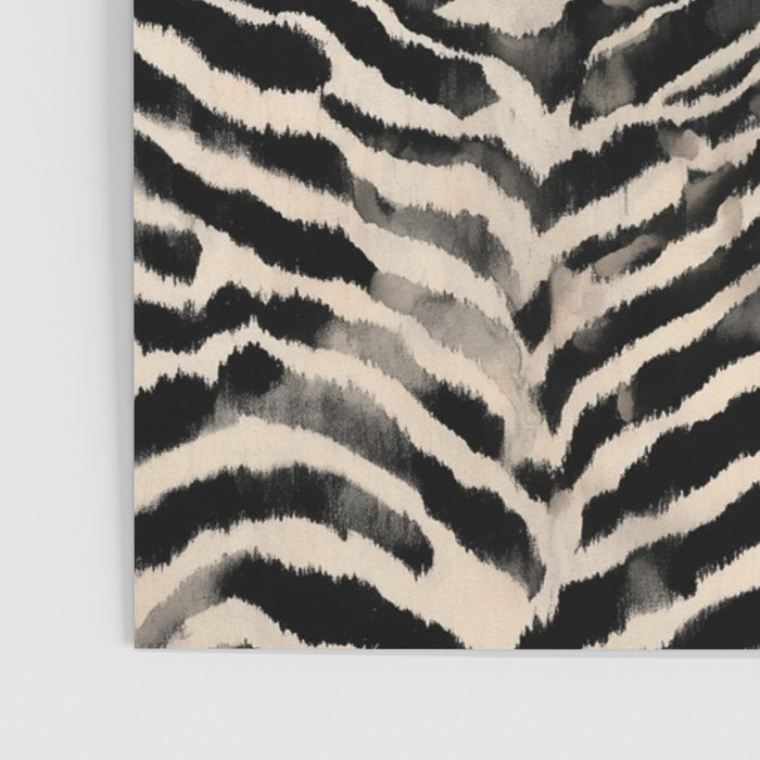 Modern Zebra Print Bold Monochrome Animal Pattern Abstract Jungle Poster Gallery Image 3