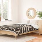 Modern Zebra Print Bold Monochrome Animal Pattern Abstract Jungle Duvet Cover Gallery Image 2