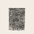 Modern Zebra Print Bold Monochrome Animal Pattern Abstract Jungle Wall Hanging Gallery Image 1