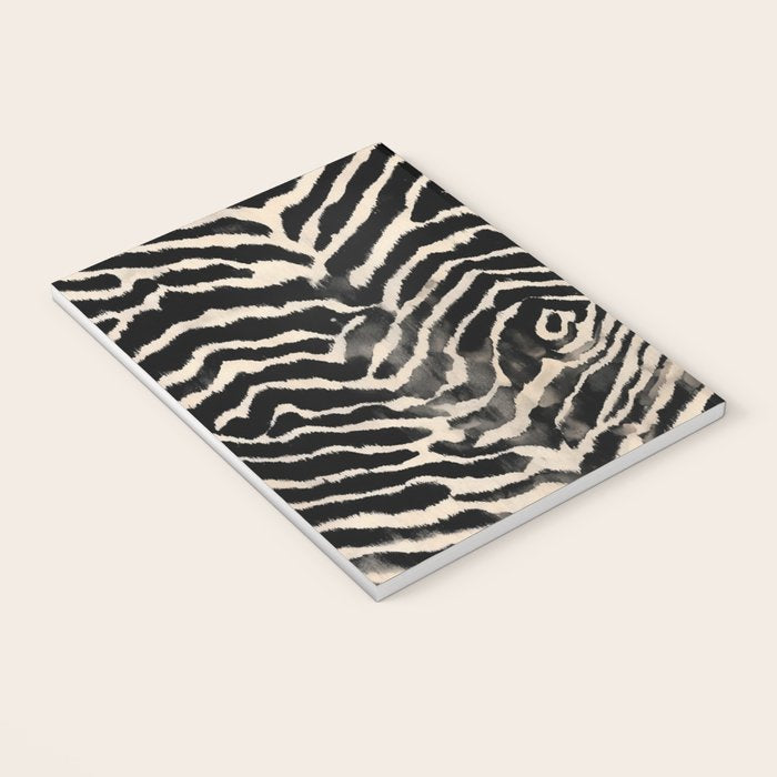 Modern Zebra Print Bold Monochrome Animal Pattern Abstract Jungle Notebook Gallery Image 3