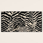 Modern Zebra Print Bold Monochrome Animal Pattern Abstract Jungle Desk Mat Gallery Image 3