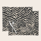 Modern Zebra Print Bold Monochrome Animal Pattern Abstract Jungle Placemat Gallery Image 1