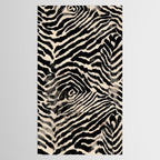 Modern Zebra Print Bold Monochrome Animal Pattern Abstract Jungle Tablecloth Gallery Image 2