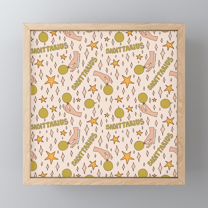 Sagittarius Guava Print Mini Art Print Gallery Image 1