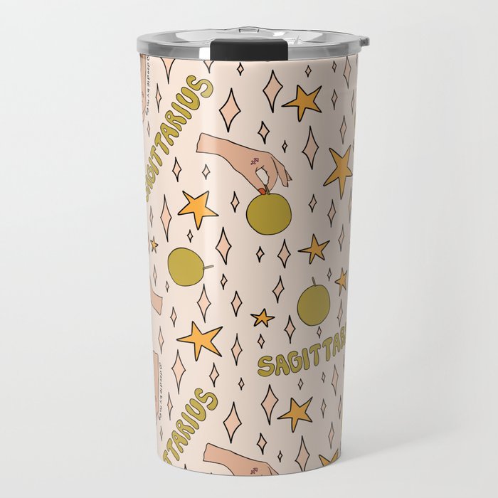 Sagittarius Guava Print Travel Mug Gallery Image 1