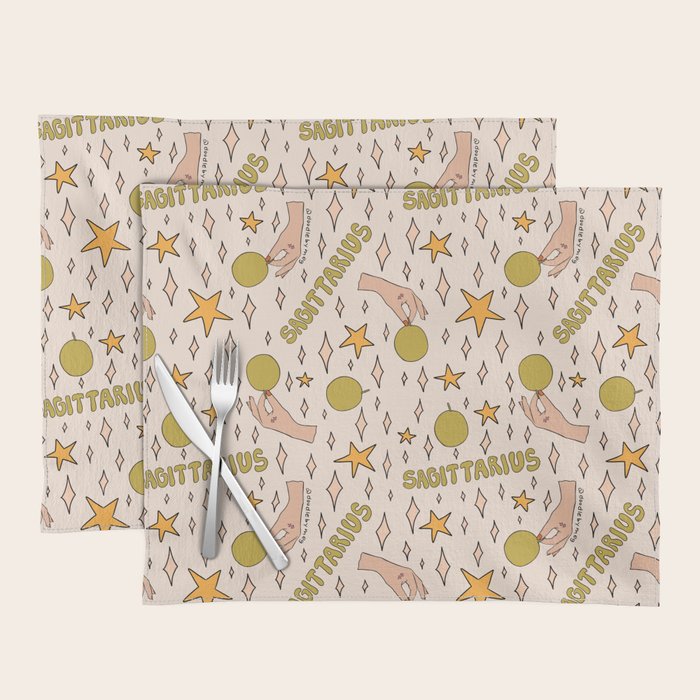 Sagittarius Guava Print Placemat Gallery Image 1