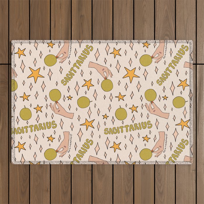 Sagittarius Guava Print Outdoor Rug Gallery Image 1